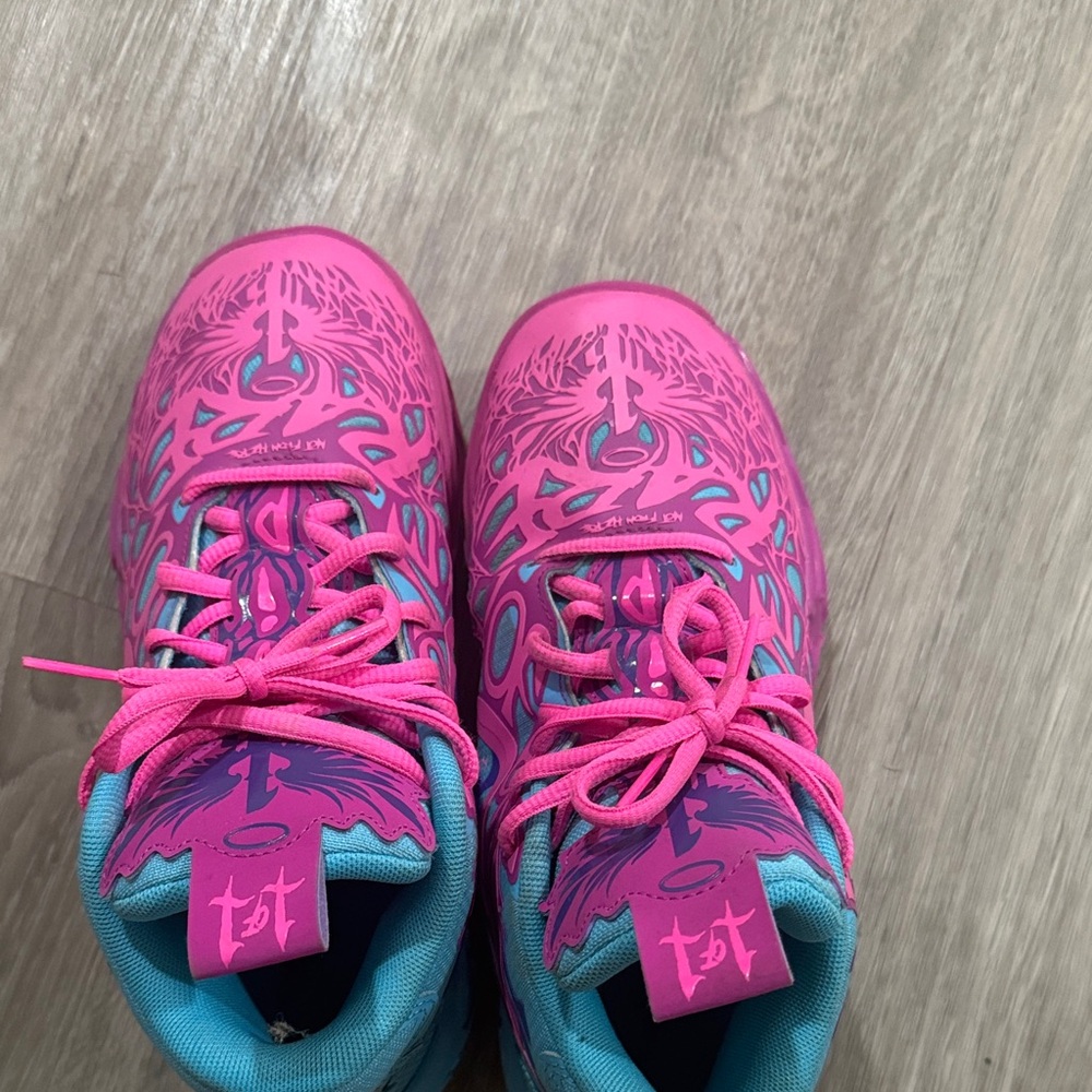 Puma Kids Pink and Teal Sneakers. Melo ball - Picture 5 of 8